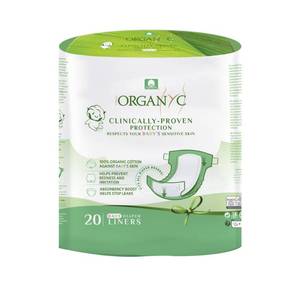 lot 16028 image: Organyc 100% Certified Organic Cotton Baby Diaper Liner for Sensitive Skin, Fits All Brands and Sizes Diapers Except New Born, 20 Count