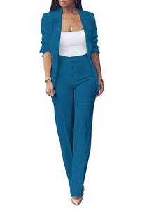 lot 16030 image: HuiSiFang Womens Fall Fashion 2 Piece Blazer Sets Open Front Blazers and Slim Fit Pants Suits Set
