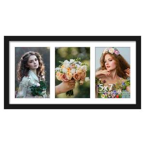 lot 16043 image: DUENPY 8x16 Collage Picture Frame, 5x7 Collage Picture Frame Displays Three 5x7 inch Photos, or 8x16 (Without Mat) for Available Horizontal Wall Mounting Display and Vertical, Black.