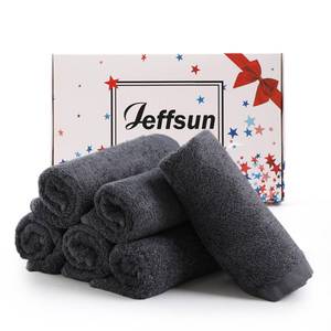 lot 16058 image: Face Towels 6 Pack, 13x13 inch Extra Large Grey Wash Cloths on Sensitive Skin, Super Soft and Gentle Bath Washcloths for Face and Body, Easy to Rinse Fast Dry Makeup Remover Eraser Face Cloths