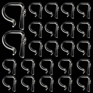 lot 16467 image: Chunful 24 Packs Clear Church Pew Clips for Weddings Heavy Duty Plastic Pew Hooks Decorations Church Bench Bow Holders for Aisle Chairs Railing Bow Garland Decor