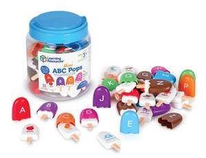 lot 16475 image: Learning Resources Mini ABC Pops �� Alphabet Learning Toys, ABC Puzzle, Phonics Games for Toddlers, Fine Motor Toys, Play Food Set, Preschool Learning Activities, Sensory Bin Letters, Gifts for Kids