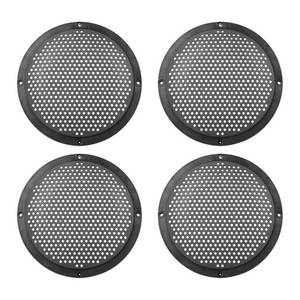 lot 16479 image: X AUTOHAUX 4pcs 6 Plastic Audio Speaker Cover Mesh Subwoofer Grill Horn Guard Decorative Circle Grille Protector Black for Cars