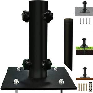 lot 17090 image: Atsasaye Patio Umbrella Stand for �1.2-�2.2 Pole, Lawn Design with Ground Spike Fixing, Easy to Carry, Table Umbrella Base for Multiple Scenes, GardenDeckPorch.
