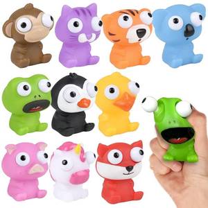 lot 18239 image: ArtCreativity Squeezy Animals with Pop Out Eyes, Set of 20, Fun Squeeze Stress Relief Toys for Kids, Fun Goodie Bag Fillers, Birthday Party Favors for Boys and Girls