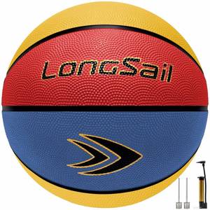 lot 18251 image: Longsail Size 3 Basketball,22.5 Premium Rubber,Toddler Kid with Pump for Indoor Outdoor, and Pool Basketballs 3-6 Old(Deflated)