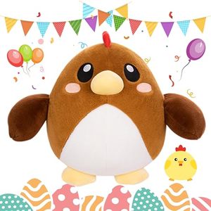 lot 18277 image: AmyToo Easter Chicken Stuffed Animal Chicken Plush Doll Toy for Kids Throw Pillow Birthday for Boys and Girls 11.5 inches