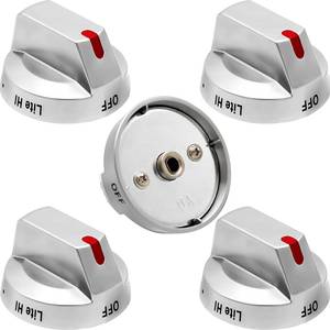 lot 18327 image: Upgraded DG94-04167 for Samsung Gas Stove Knobs Replacements, Stainless Steel DG94-04167 Range Burner Knob, Fit for NX60A6111SSAA, NX60A6311SSAA, NX60A6511SSAA, NX60A6711SSAA 5-Pack