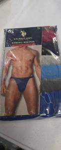 lot 18329 image: U.S. Polo Assn. String Bikinis Cotton Stretch Underwear Multi-Pack