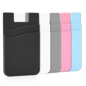 lot 18343 image: Senose Phone Wallet, Card Holder for Back of Phone Stick on Phone Cases Great Storage Compatible for iPhoneAndroidSamsung Galaxy Pack of 5