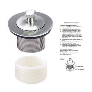 lot 18348 image: Gold-Han-The-Bathroom Lift and Turn Bathtub Drain Stopper - CP