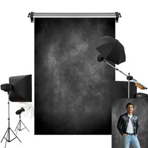 lot 18367 image: Kate 6.5x10ft2x3m Dark Backdrop Black Abtract Texture Portrait Photo Backgrounds Photography Studio Props