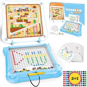 lot 18392 image: Aikmi 2 in 1 Magnetic Color and Number Maze - Magnetic Drawing Board for Kids Toddler, Montessori Toy for 3 Year Old, Educational Preschool Learning Car Travel Toy for Kid Age 4 5 6 Girl Gift Boy