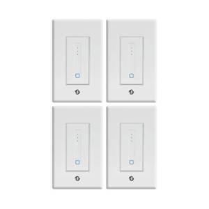 lot 18420 image: Shelly Plus Wall Dimmer  WiFi Smart Wall Dimmer Relay  Home Automation  Bluetooth Gateway  Compatible with Alexa & Google Home  No Hub Required  Timer Schedule  Dimmable Lights (4 Pack)