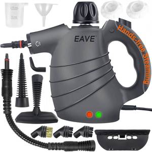 lot 19019 image: Handheld Steam Cleaner, Portable Steamer for Cleaning, with Steam Lock Button for Hands-free Steaming, 12 in 1 Set Pressurized Hand Held Car Steamer for Furniture, Upholstery, Tile Grout, Home Use