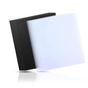 lot 20076 image: HOUYEE 100 Pack Binding Covers Set, 8.5x11 Inches, Including 50 Pcs 12 Mil Clear Binding Covers, 50 Pcs 16 Mil Sand Plastic Binding Covers
