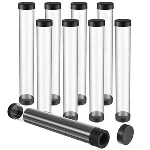 lot 20083 image: Barydat 8 Pieces Playmat Tube 16 Inch Round Playmat Case Clear Tubes with Caps, Easy in and Out Design for Card Games