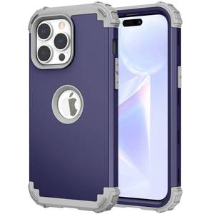 lot 20107 image: XZC for iPhone 15 Pro Max Case,Shockproof DustDrop Proof 3-Layer Full Body Protection Without Screen Protector Rugged Heavy Duty Cover Case for iPhone 15 Pro Max 6.7 inch Blue
