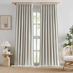 lot 20114 image: Aipilto Natural Full Blackout Curtains 102 Inches Long 2 Panels,Heavy Duty Viral Pinch Pleat Traverse Curtains for Living Room Burgs Back Tab Ceiling Mount Track Drapes with Hooks W40 x L102