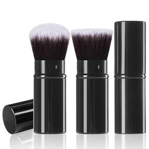 lot 20123 image: Keriloo Retractable Makeup Brush 2 Pack, Travel Kabuki Powder Foundation Makeup Brush Face Blush Brushes for Blending Liquid, Blush, Bronzer, Buffing, Sunscreen,Flawless Cosmetics