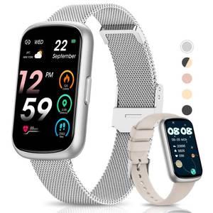 lot 20125 image: Slim Fitness Tracker, Smart Watches for MenWomen with Heart RateBlood OxygenSleep Monitor, IP68 Waterproof Activity Trackers and Smart Watch for Phones with Step Tracker, Pedometer for Women Men