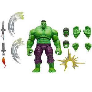 lot 20128 image: Marvel Legends Maximum Series Hulk, Deluxe Hulk Comics Collectible 6-Inch Scale Action Figure with Incredible Articulation and Smashing Accessories