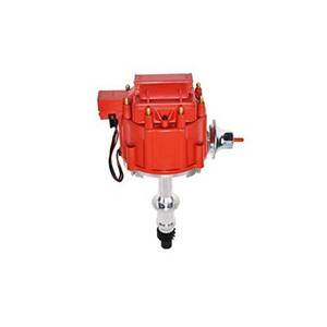 lot 20144 image: A-Team Performance - HEI Complete Distributor 65K Coil - Compatible with Small Block SB and Big Block BB Pontiac 301 326 350 389 400 421 428 455 One Wire Installation Red Cap