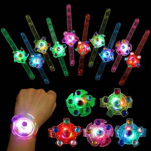 lot 20148 image: SCIONE 24 Pack LED Light Up Fidget Spinner Bracelets, Glow in The Dark Party Favors for Kids 4-8 8-12, Treasure Box Toys, Birthday Gifts, Carnival Prizes, Goodie Bags Stuffers for Kids