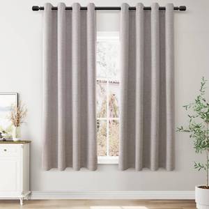 lot 2055 image: Joywell Natural Flax Linen Full Blackout Curtains 45 Inches Long,Grommet Thermal Insulated Black Out Room Darkening Window Textured Neutral Drapes for Bedroom Living Room Nursery,2 Panels,52 x 45