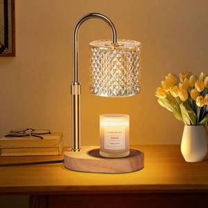 lot 7548 image: ZENLEA Candle Warmer Lamp with Timer, Candle Lamp with Dimmer and 2 Bulbs, Wax Warmer Height Adjustable for Home Decor, Wax Melt Warmer for Scented Candles