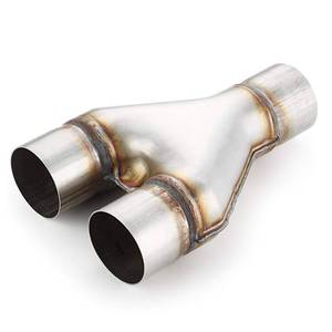 lot 7556 image: Exhaust Y Pipe 2.5 Inlet, A-KARCK Stainless Steel 2.5 Outlet 10 Long Y Pipe Withstands High Temperatures