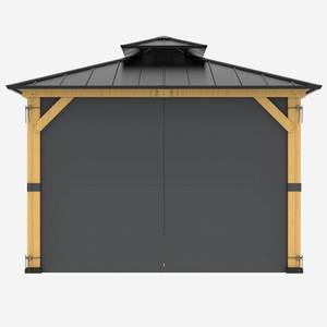 lot 7558 image: Gazebo Curtain for 10x10 or 10x12,Privacy Sidewall 1-Panel Universal Replacement Shade Curtains Set,Protecting Side Walls (Only Curtain)-Grey