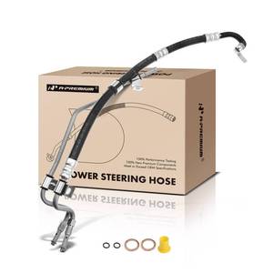 lot 11465 image: A-Premium Power Steering Pressure & Return Hoses Line Assembly Compatible with Toyota Camry 2002-2009, Solara 2004-2008, 2.4L, with O-ring, Pump to RackGear to ReservoirCooler