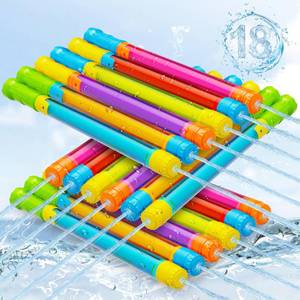 lot 11478 image: 18pcs Water Gun Blaster Toys - Colorful Water Squirter for Kids 40ft Squirt Gun for 3-6-8-12 Girls BoysTeens Adults, Water Blaster for Swimming Pool Beach Oceans Summer Party Games Yards Outdoor