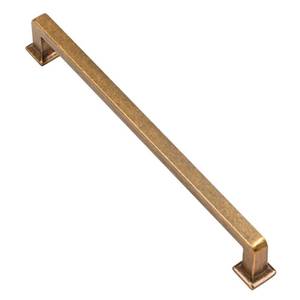 lot 12010 image: Alzassbg 6 Pack Antique Brass Cabinet Pulls, 12-12 Inch(320mm) Hole Centers Cabinet Handles Square Kitchen Hardware for Cabinets AL3046AE