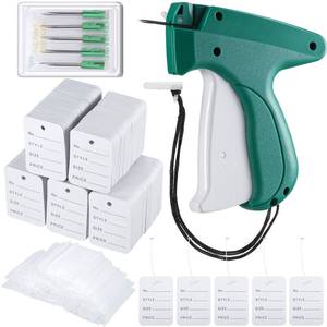 lot 12013 image: 6006 Pcs Clothes Garment Tag, Tagging Gun for Clothing with 6 Needles Attacher Garment Tag Price Tags 2 Inch Standard Plastic Fasteners Barbs Clothing Paper Size Name Style Steel