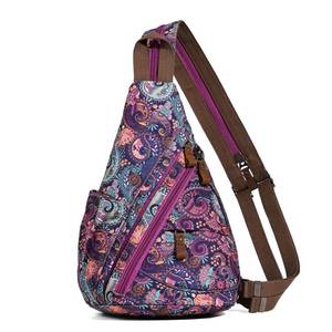lot 12038 image: KL928 Canvas Sling Bag - Small Crossbody Backpack Shoulder Casual Daypack Rucksack for Men Women