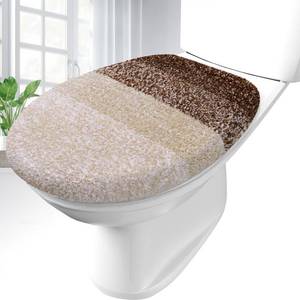 lot 12061 image: OLANLY Soft Microfiber Bathroom Toilet Lid Cover, Machine Washable Seat Covers, 17.5x15, Stays in Place Rubber Backing, Fits Most Round, Elongated and Oblong Lids, Accessories Decor, Brown