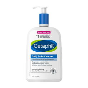 lot 12064 image: Cetaphil Daily Facial Cleanser 20oz for Sensitive Combination to Oily Skin Gentle Foaming Soap Free Hypoallergenic