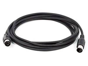 lot 12068 image: Monoprice MIDI Cable - 5 Pin DIN Connectors, Shielded, Molded Connector Shells, 28 AWG, 10 Feet, Black