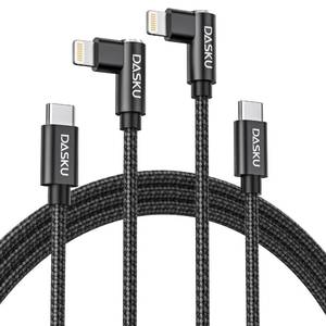 lot 12071 image: USB C to Lightning Cable Apple MFi Certified iPhone Charger Fast Charging 2Pack 10FT Long Nylon 90 Degree Type C iPhone Charger Cord Compatible with iPhone 14131211XSXRX8iPad and More