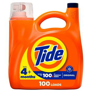 lot 12073 image: Tide Liquid Laundry Detergent Original 100 Loads 132 fl oz