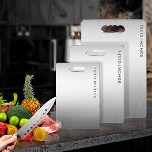 lot 12079 image: New Titanium Cutting Board For Kitchen, 100% Pure Titanium Cutting Boards,1 Pack Double-sided Food Grade Quality, Easy To Clean And Will Not Absorb Odors, Suitable For Kitchen Or Outdoor (1410inch)