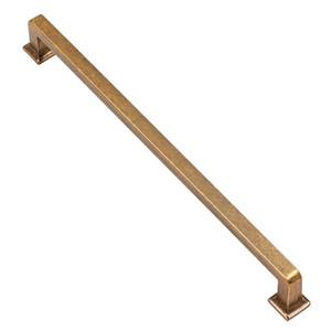 lot 12452 image: Alzassbg 6 Pack Antique Brass Cabinet Pulls, 10 Inch(256mm) Hole Centers Cabinet Handles Square Kitchen Hardware for Cabinets AL3046AE