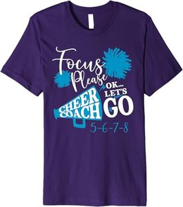lot 2247 image: Cheerleading Coach Focus Please Lets Go 5-6-7-8 T Shirt T-Shirt S