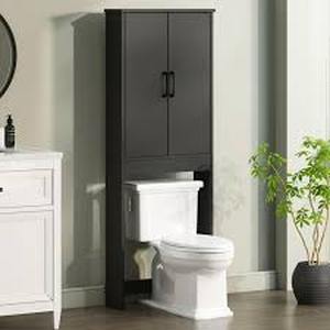 lot 9028 image: Bathroom Space Saver Cabinet - White