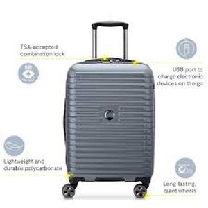 lot 9031 image: Delsey Paris Double-Sided Suitcase With Lock