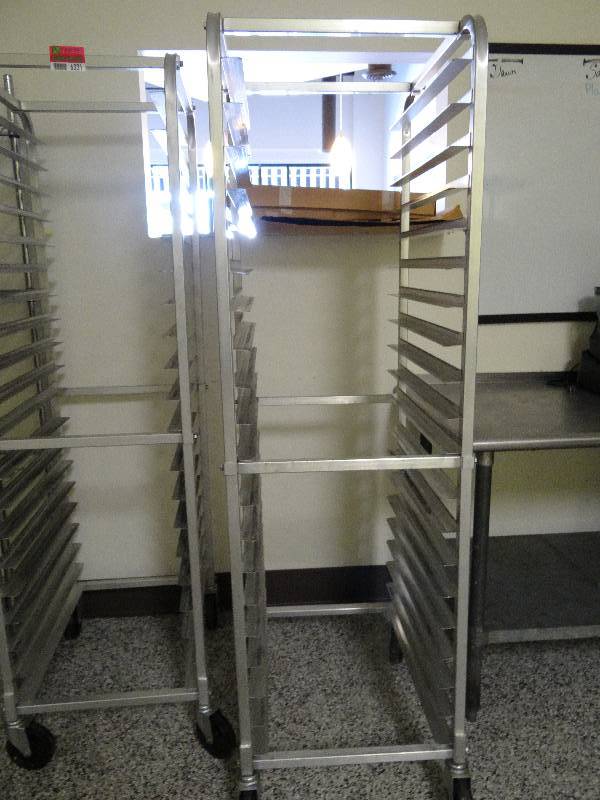lot 6332 image: Commercial 20 Sheet Pan Rack On Casters