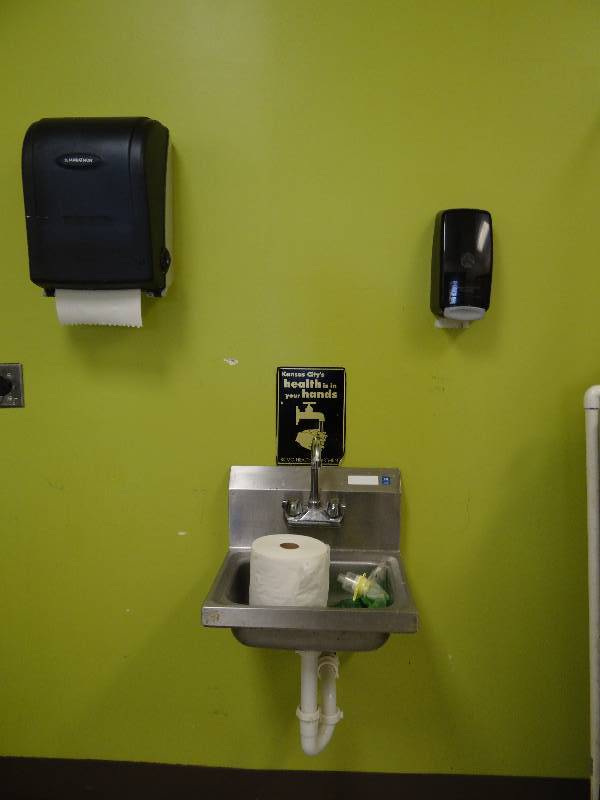 lot 6358 image: Small Stainless Hand Washing Sink