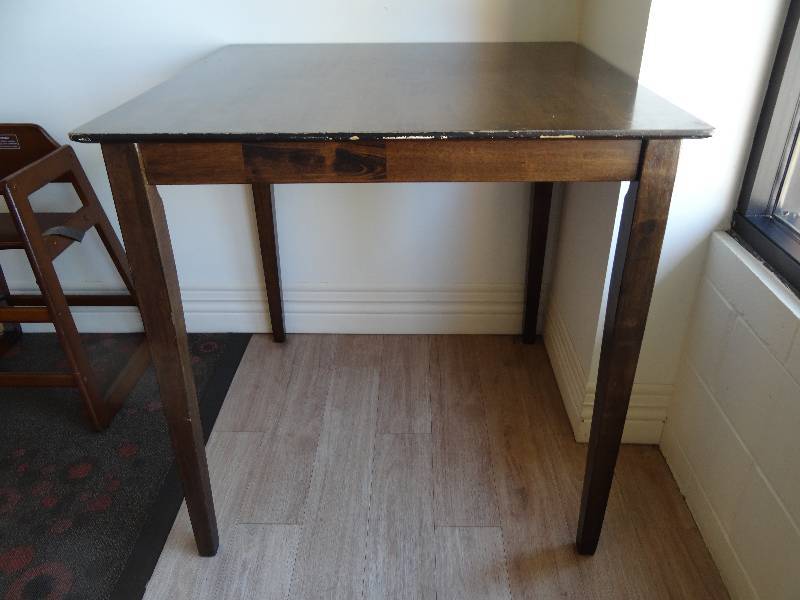 lot 6380 image: Wood Bar Height Table